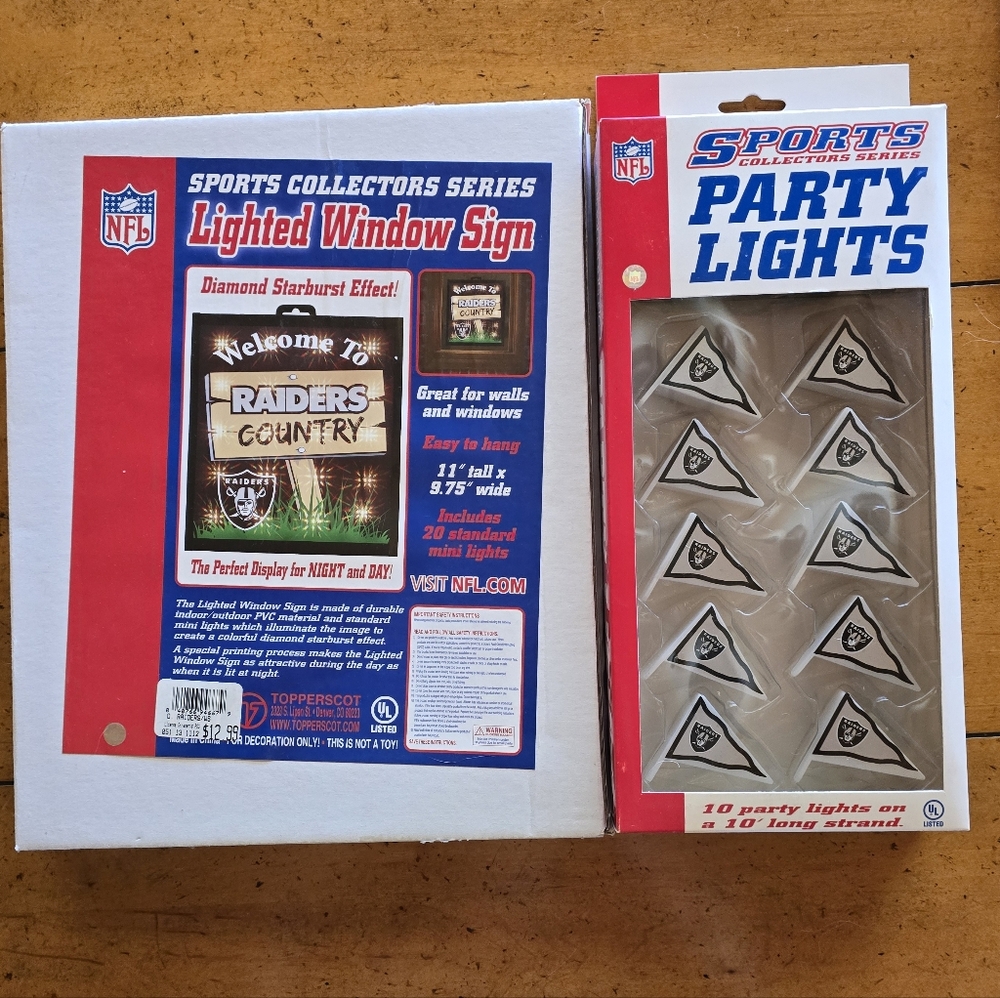 NFL Las Vegas Raiders Light Up Decor